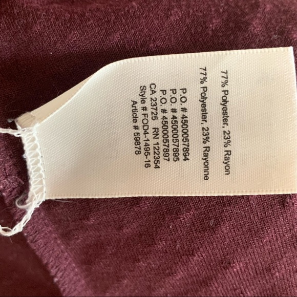 Aritizia Wilfred Burgundy Swiss Dot Top Size XXS - Picture 5 of 5